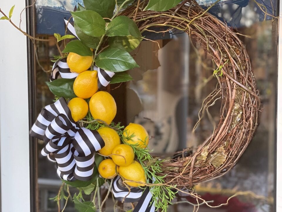 Fresh Lemon Wreath DIY