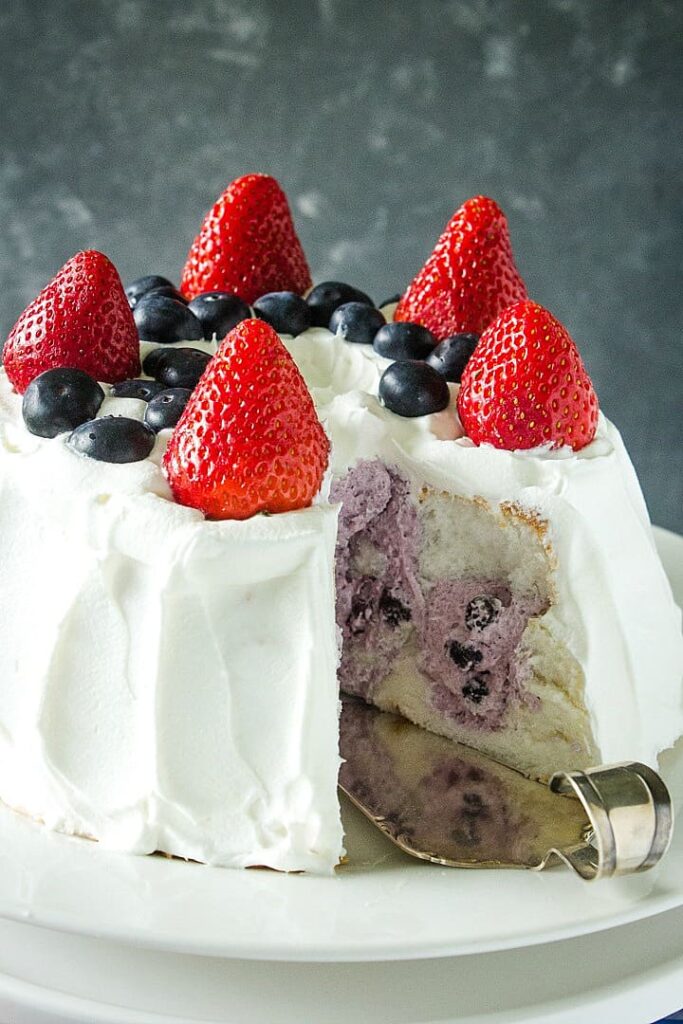 a stuffed angel food cake with strawberries - 21 recipes using store bought angel food cake 