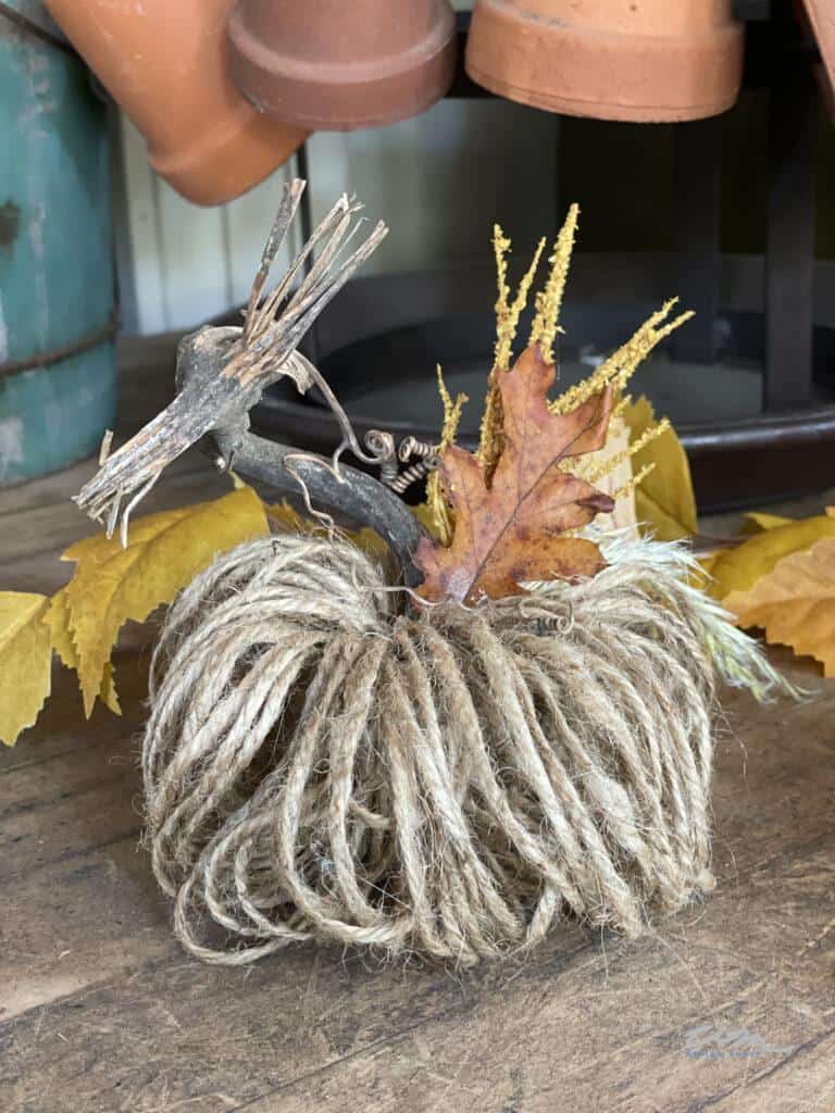 Twine pumpkins