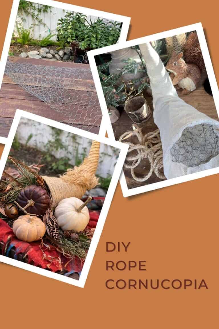 How To Make An Easy DIY Cornucopia With Rope   DIY Cornucopia Pinterest Pin  768x1152 