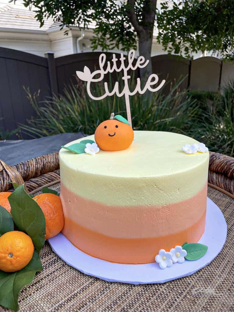 Little Cutie Baby Shower Citrus Cake