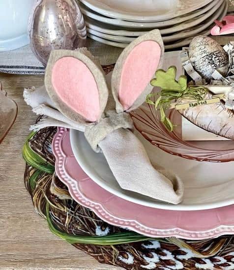 Bunny Ear Napkin Rings for your Easter Place Setting