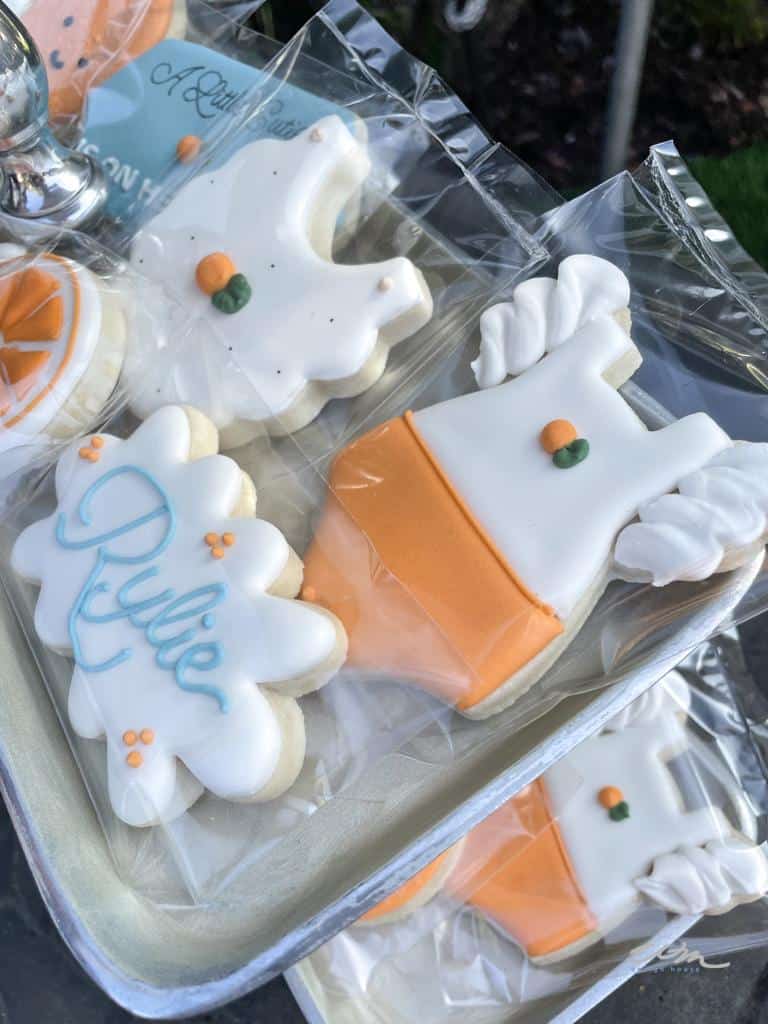 Custom-made cookies for Little Cutie Baby Shower