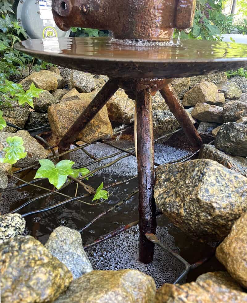 Antique Farm Disc to Amazing Water Fountain