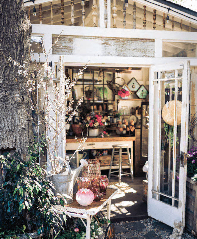 shed with doors open