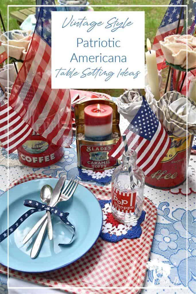 Patriotic Americana table setting ideas 