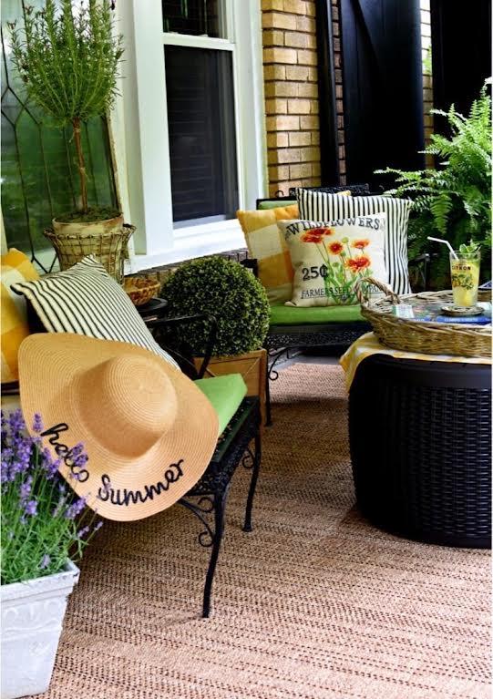 Amazing Porch Designs - French Cottage and Garden Style Summer Porch Tour - Follow the Yellow Brick Home