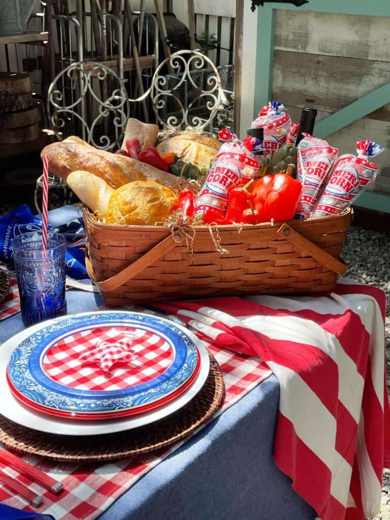 Patriotic picnic table 