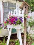 DIY Garden Art Easel from Picket Fence Pieces