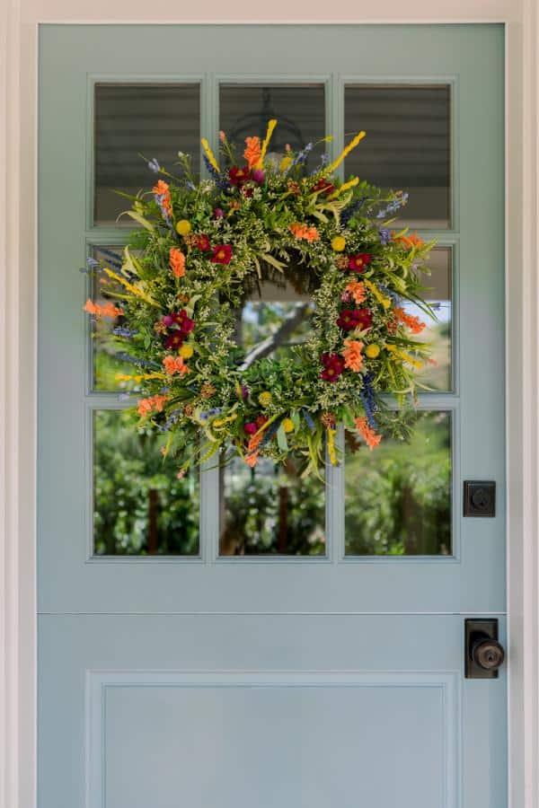 wreath on door