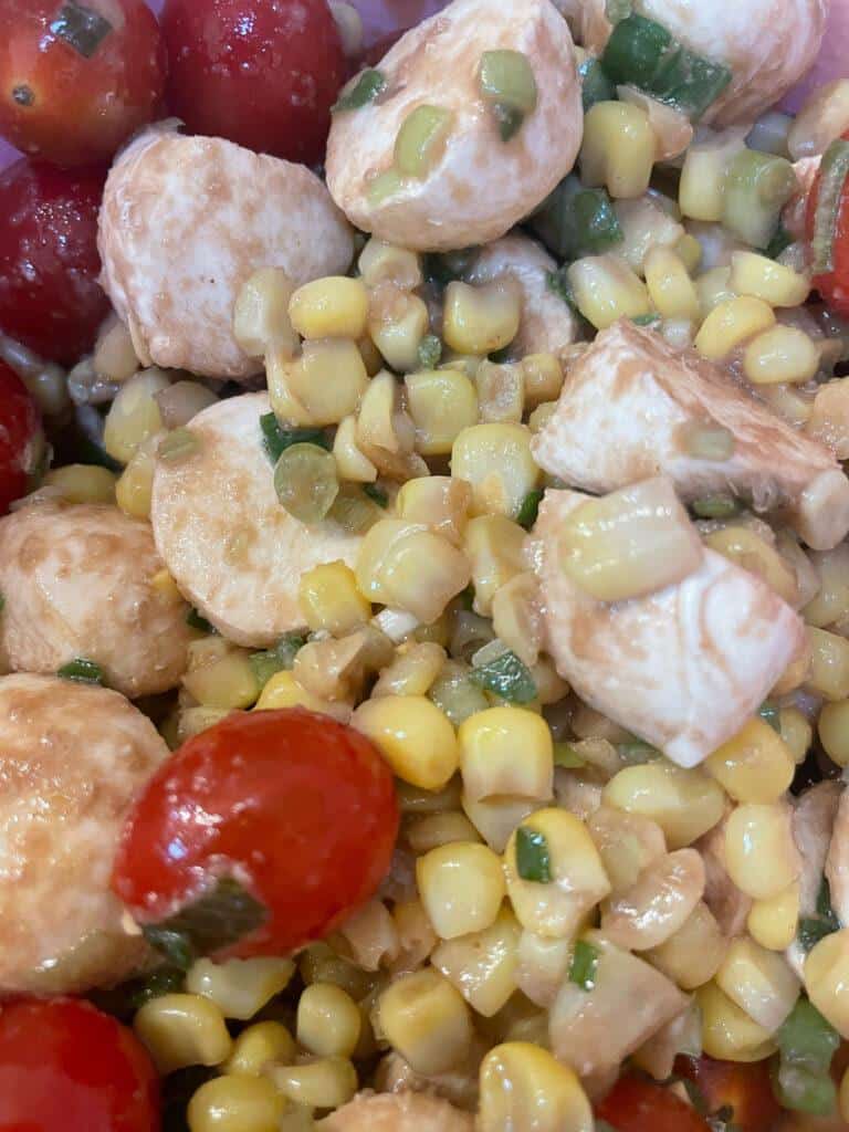 Corn Relsih mixed with dressing 