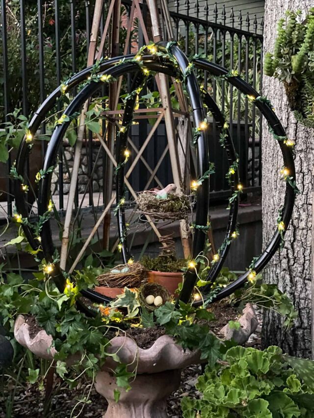 How to Make Hula Hoop Garden Art