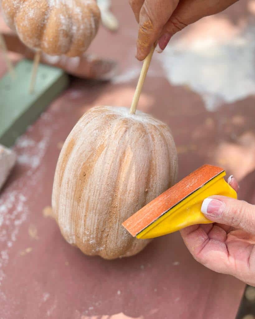 how to make a DIY terra cotta pumpkin dupe