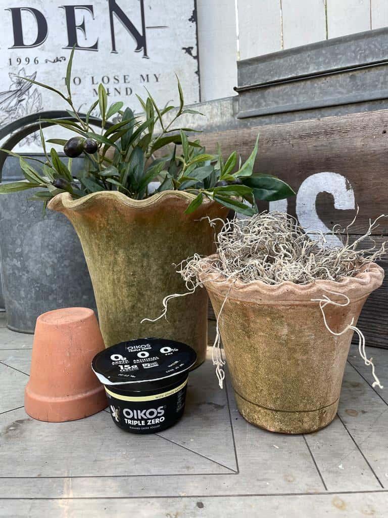 How to Age Terra Cotta Pots and  Style Them