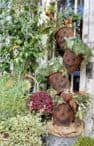 Rusty outdoor pumpkin topiary