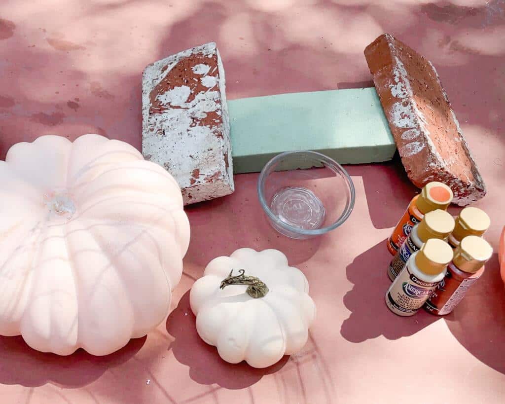 Supplies for Terra Cotta pumpkin dupe