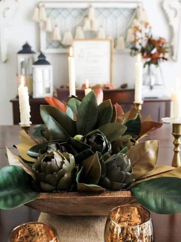 Magnolia Centerpiece for your Thanksgiving party 