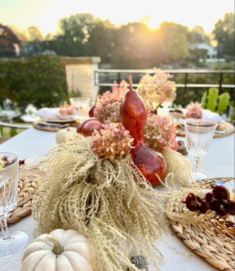 Outdoor Fall tablescape