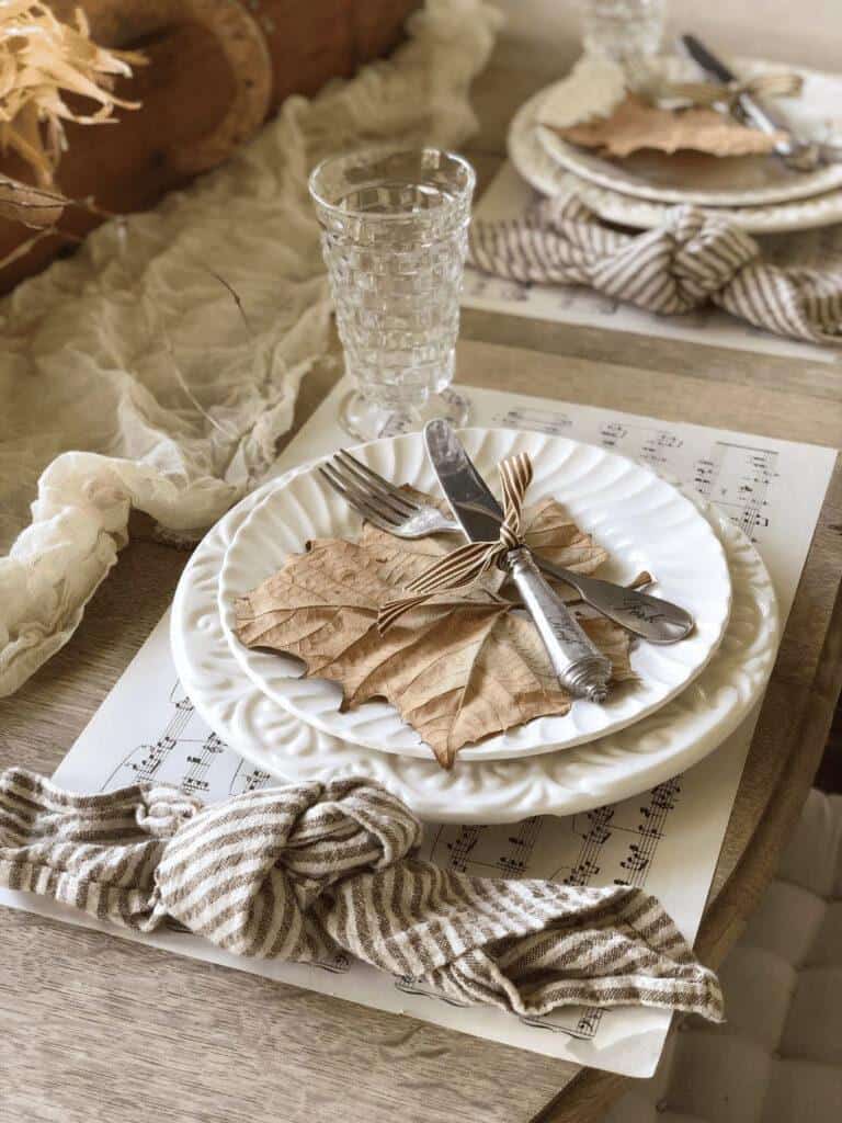 Neutral fall Tablescape 