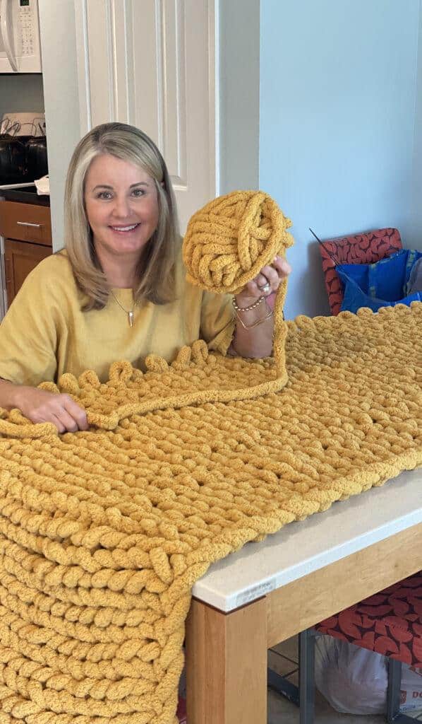How to make a chunky knit blanket