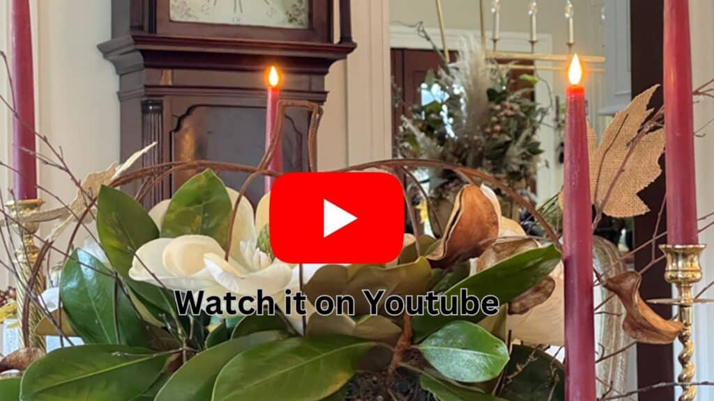 You tube video image of magnolia centerpiece