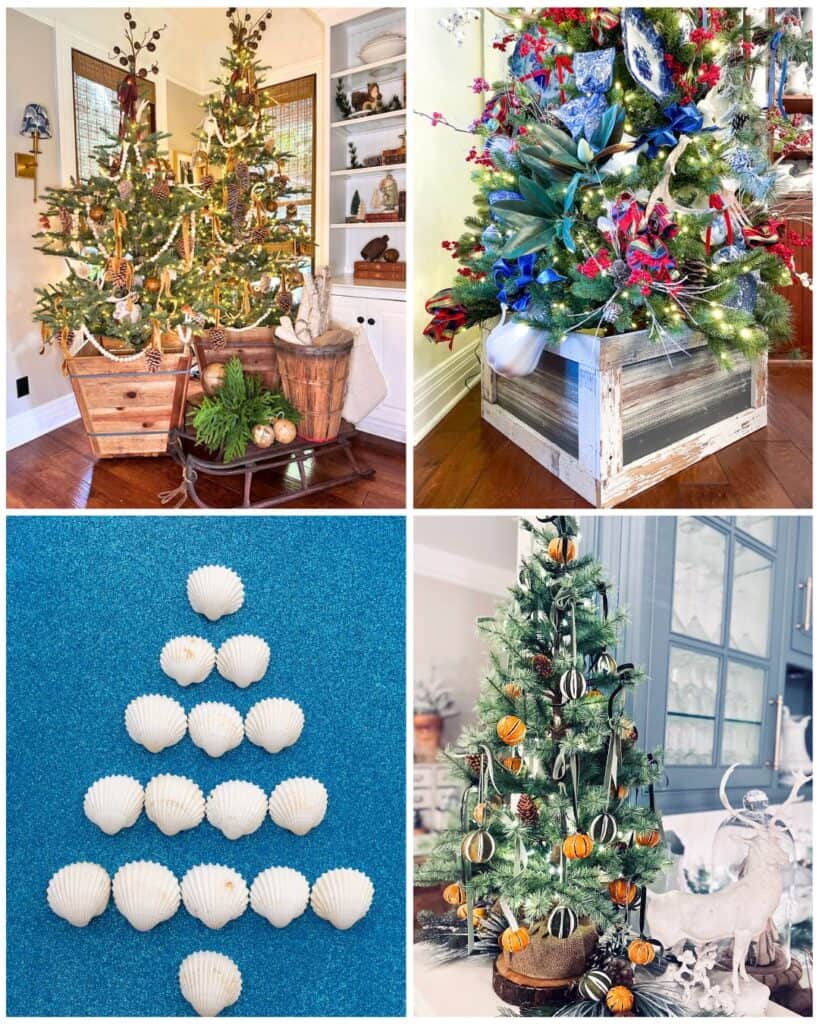 Styles of Christmas Trees- Traditional, rustic, minimalist and coastal.