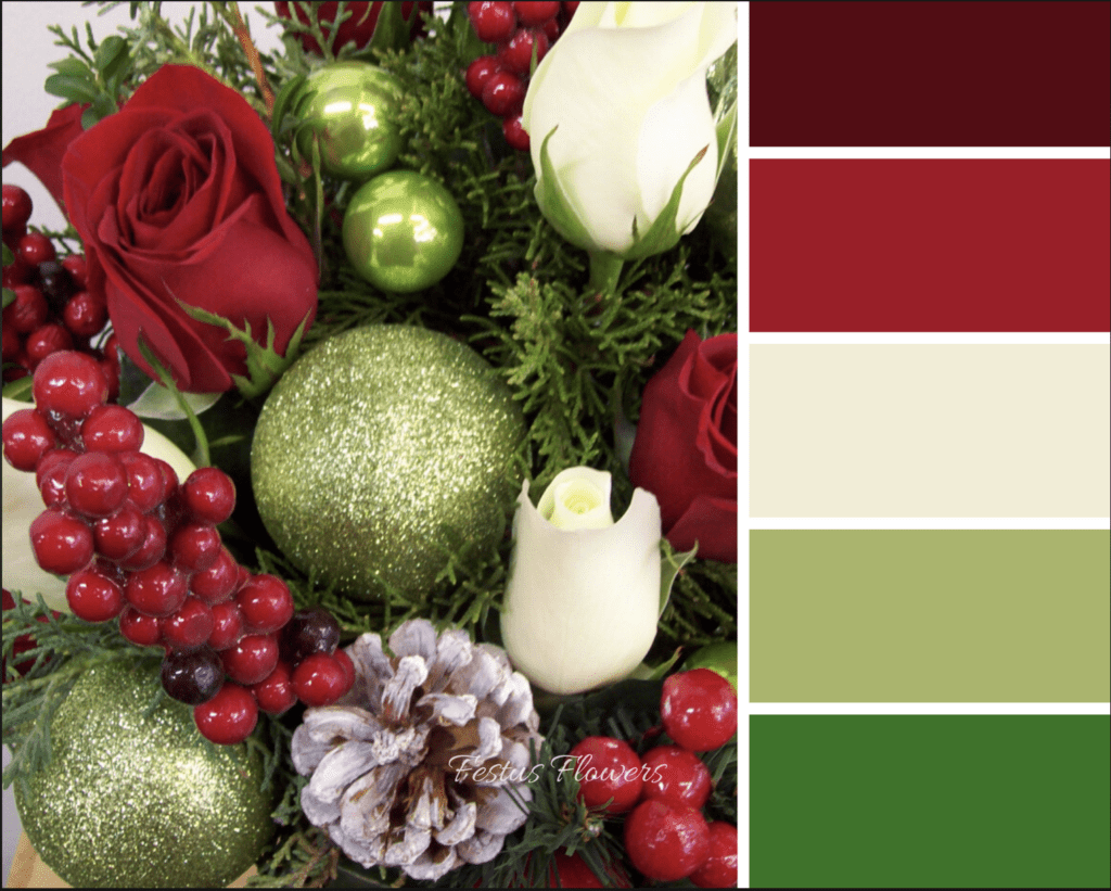 Traditional color scheme for decorating your dining room for Christmas  