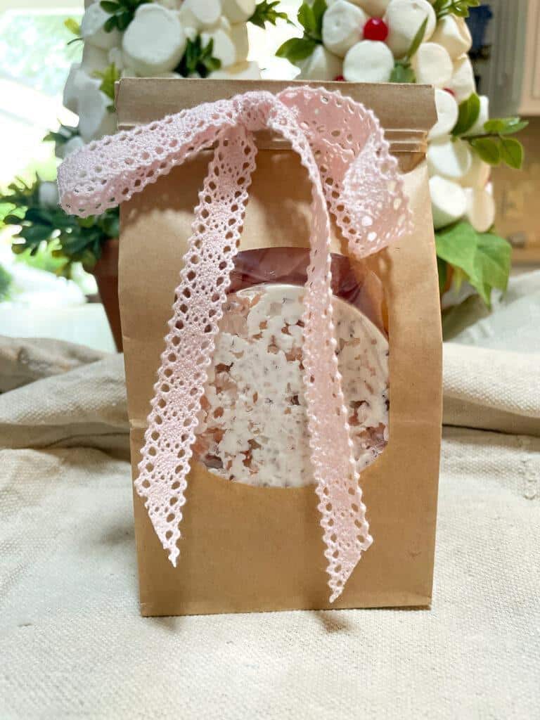 Wrap your sea salt soap in a paper bag with a ribbon 