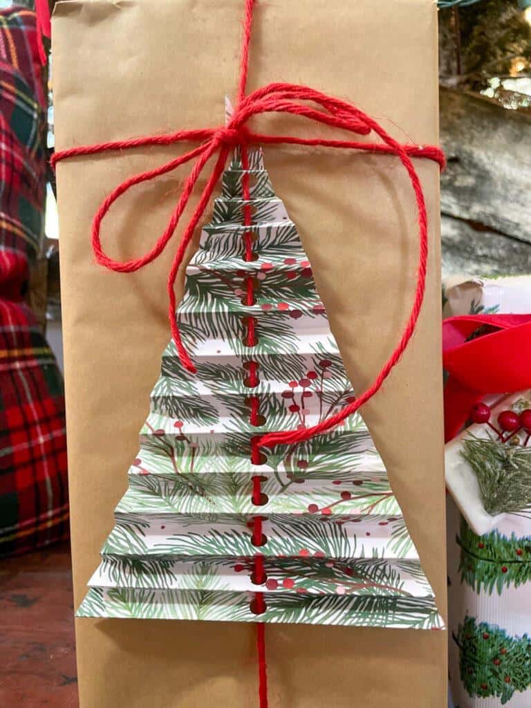 Target Wrapping paper with folded Christmas Tree