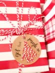 Gift wrapping with homemade tags