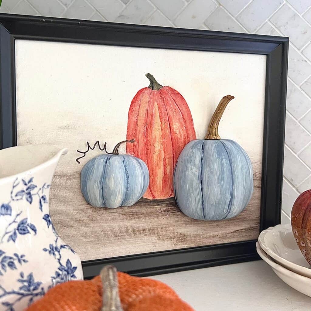 Pumpkin 3 d art on canvas 