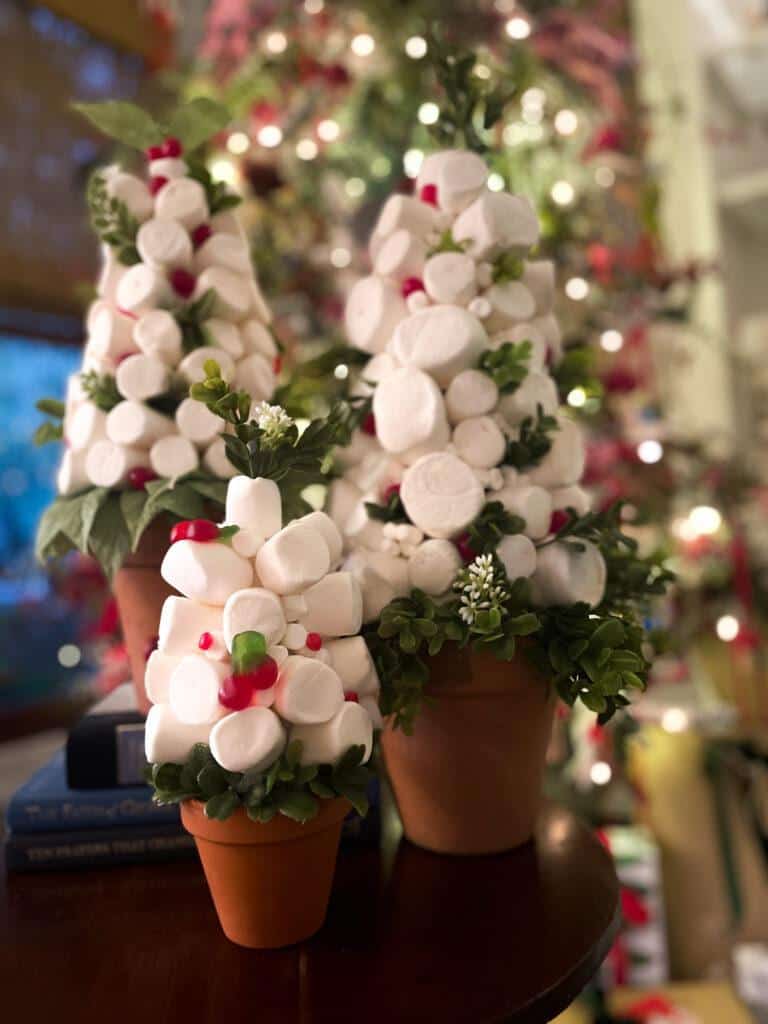 Marshmallow Christmas Trees for Decor