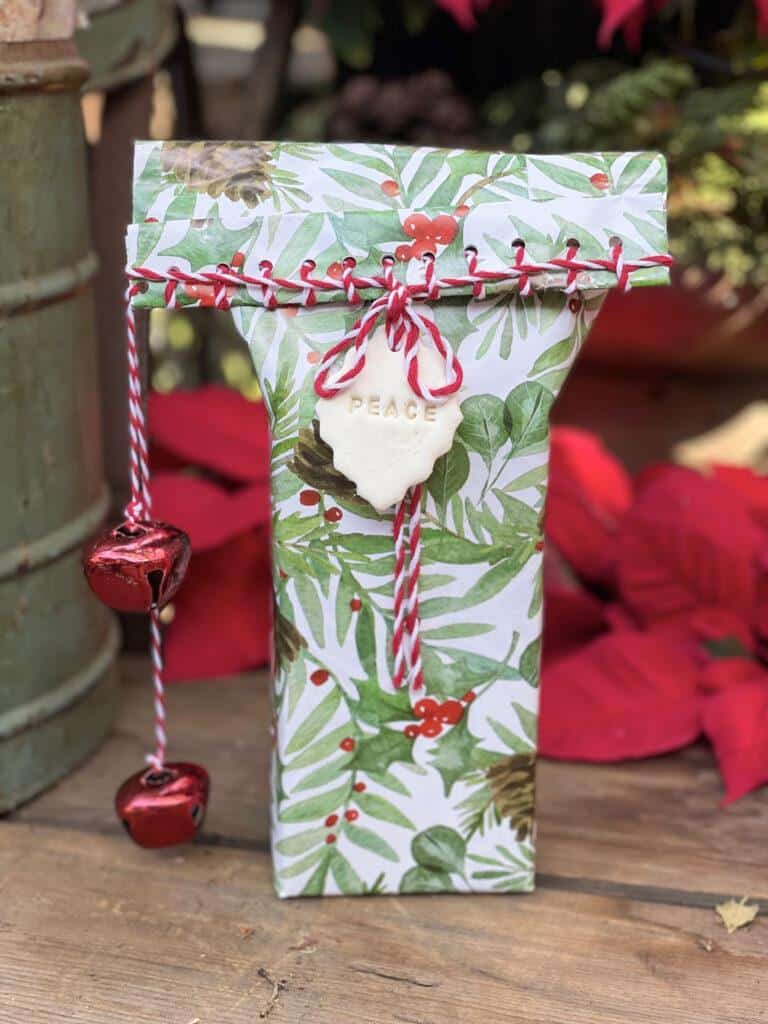 Create a gift bag out of wrapping paper 