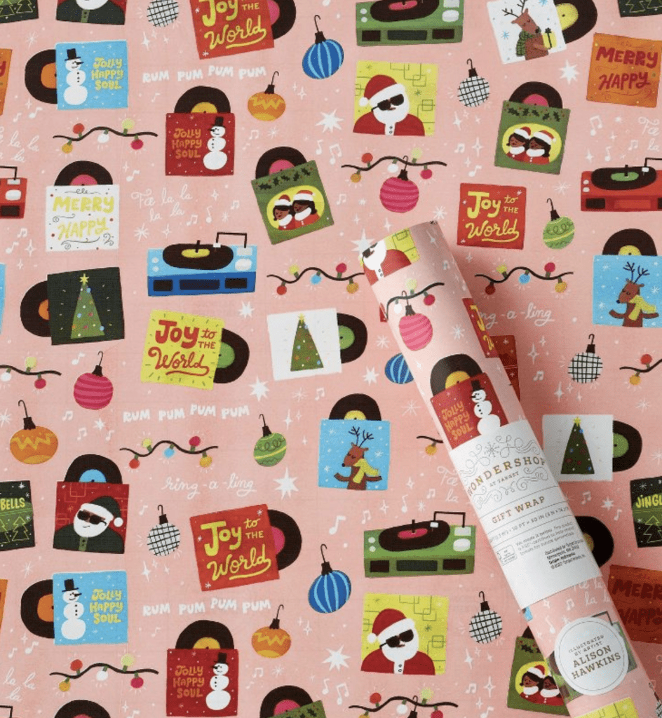 Target wrapping paper designed by Alison Hawkins 
