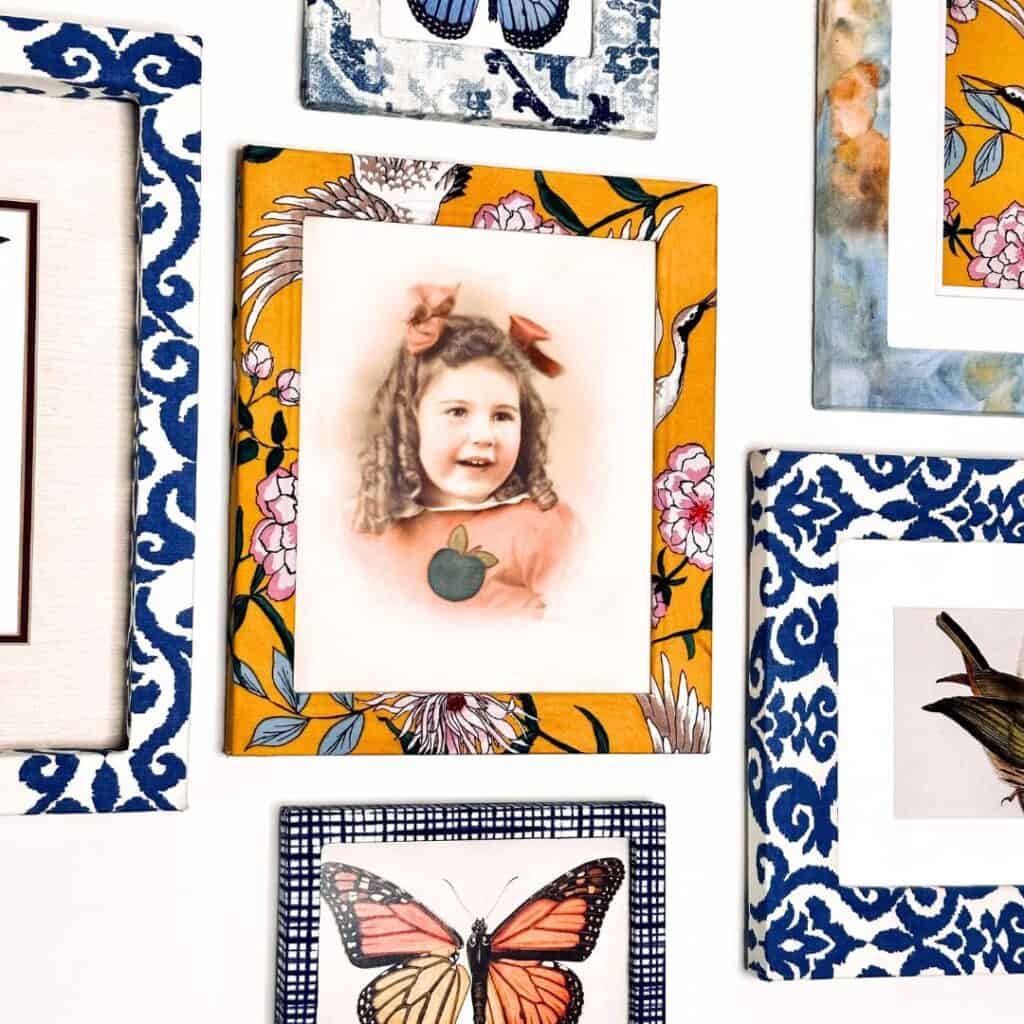 fabric diy picture frames 