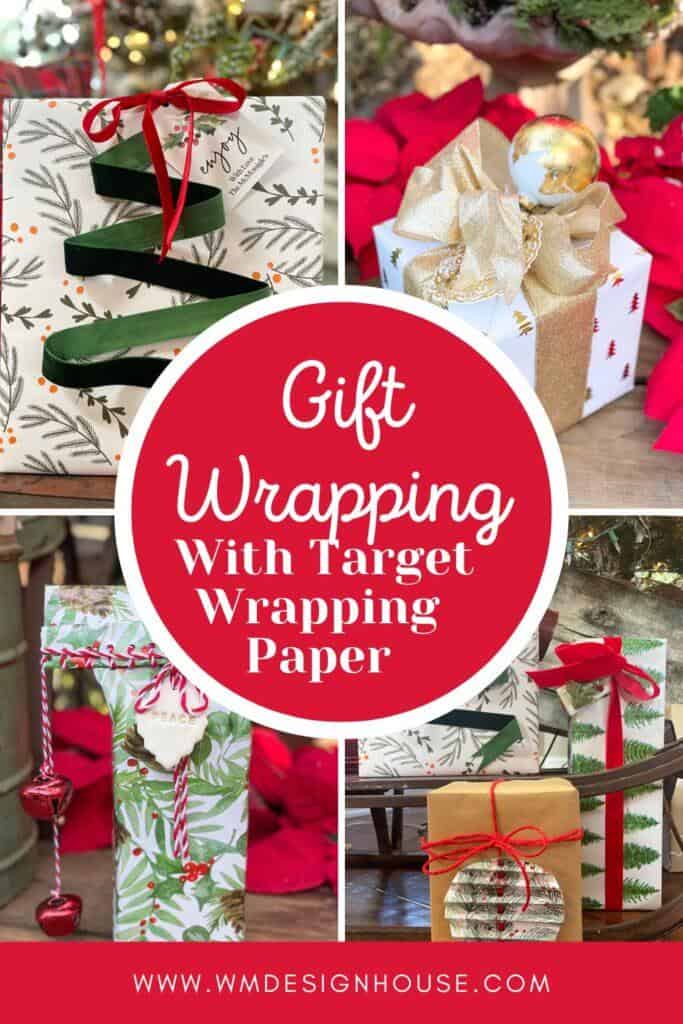Gift wrapping with Target Wrapping Paper 