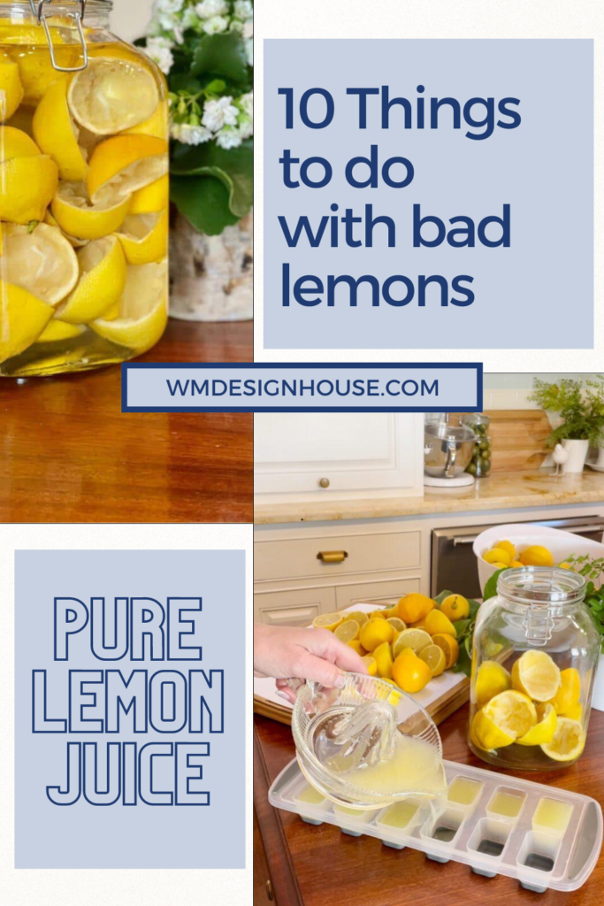Pinterest pin for 10 things to do with bad lemons 