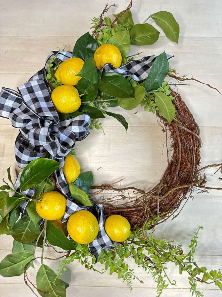lemon wreath canva iamges