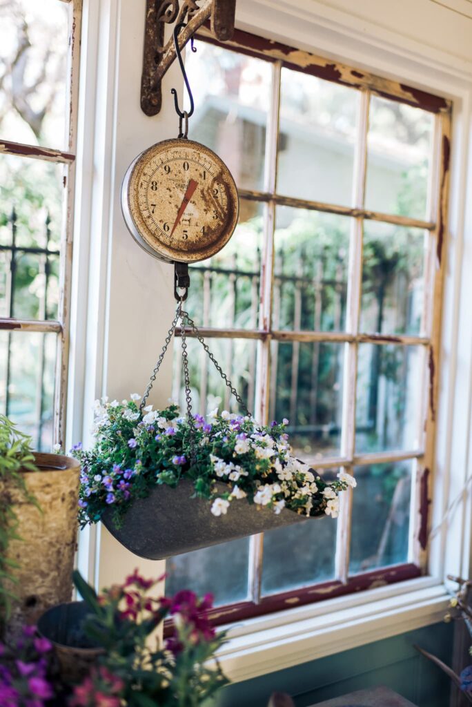 vintage planted scale hanging n the she shed -19 Best Ideas for the Inside of Your She Shed