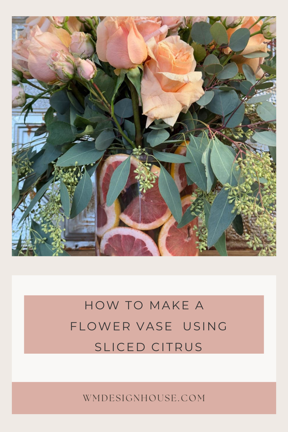 How to make a Creative Flower Vase using Sliced Citrus