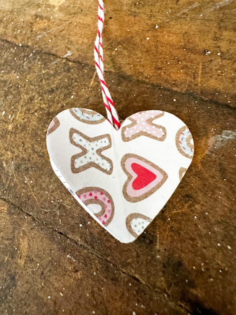 Paper heart on twine -Valentine's Day Tree
