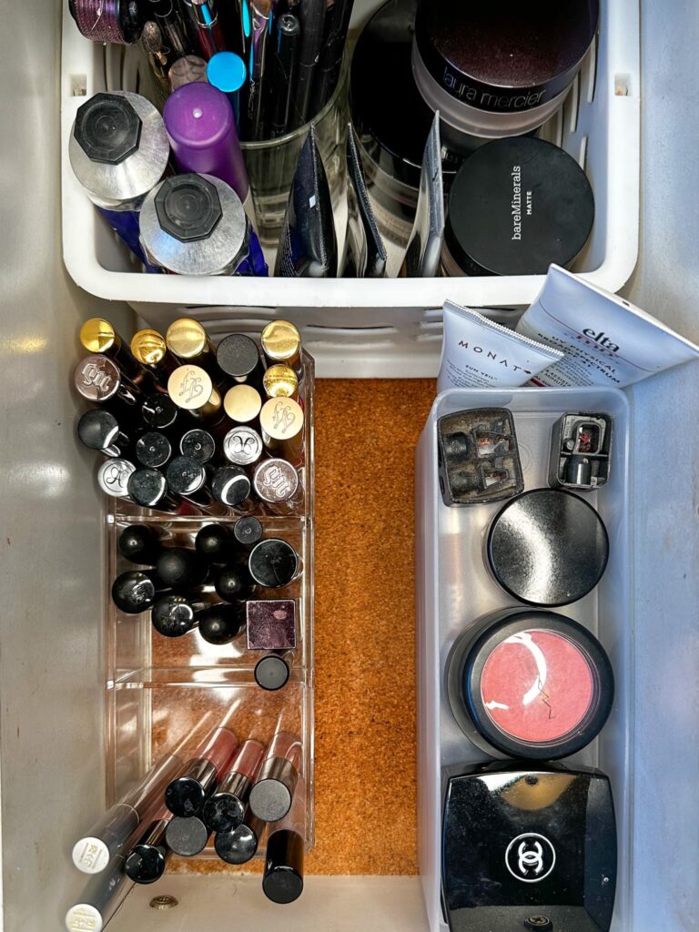 Organized bathroom drawer