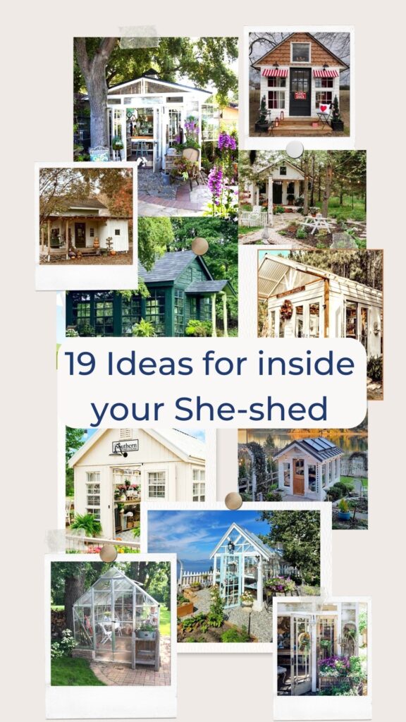 Exterior of a charming greenhouse- 19 Best Ideas for the Inside of Your She Shed