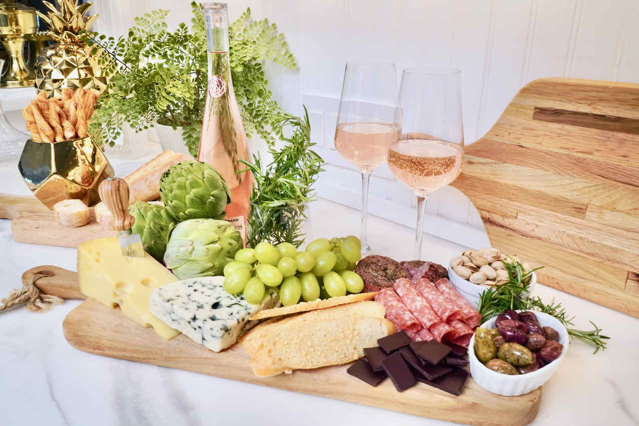 appetizer spread in the butlers pantry