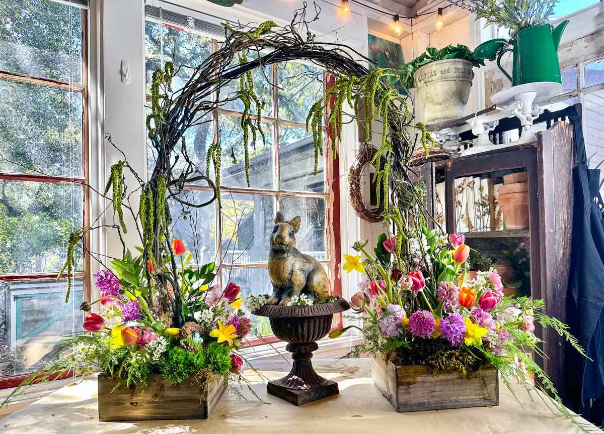 Easter flower arrangements with arbor