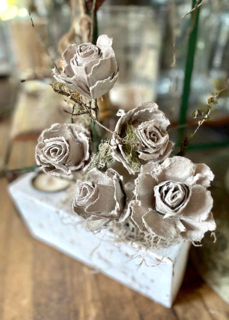 Egg Carton Roses