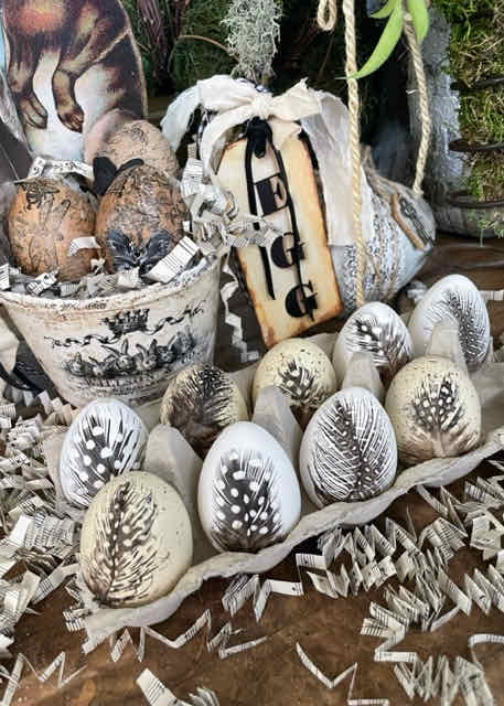 Feathered Easter Eggs