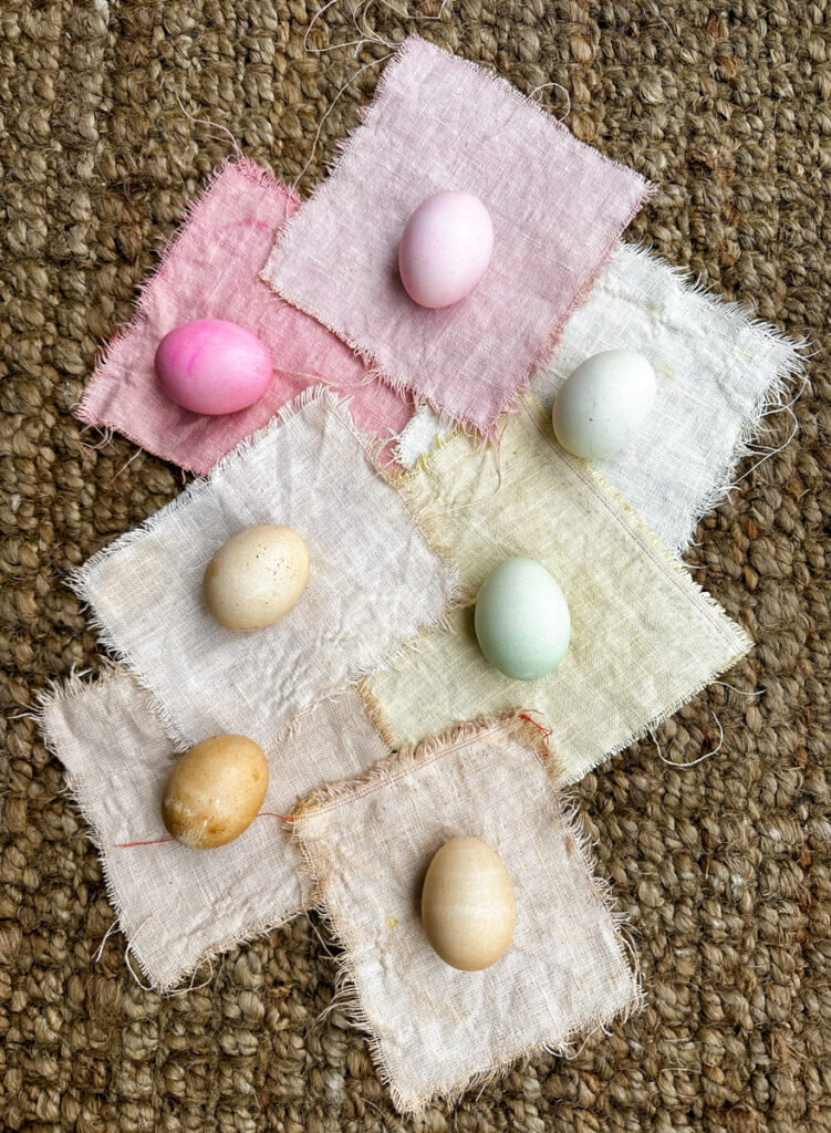 natural dyed fabric and Eater eggs- how to make natural dye