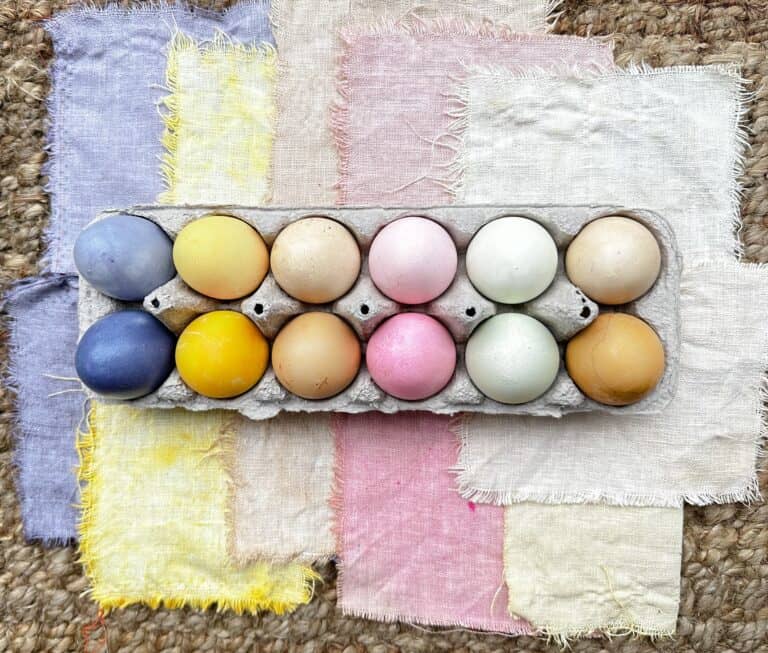 natural dyed fabric and Eater eggs- how to make natural dye