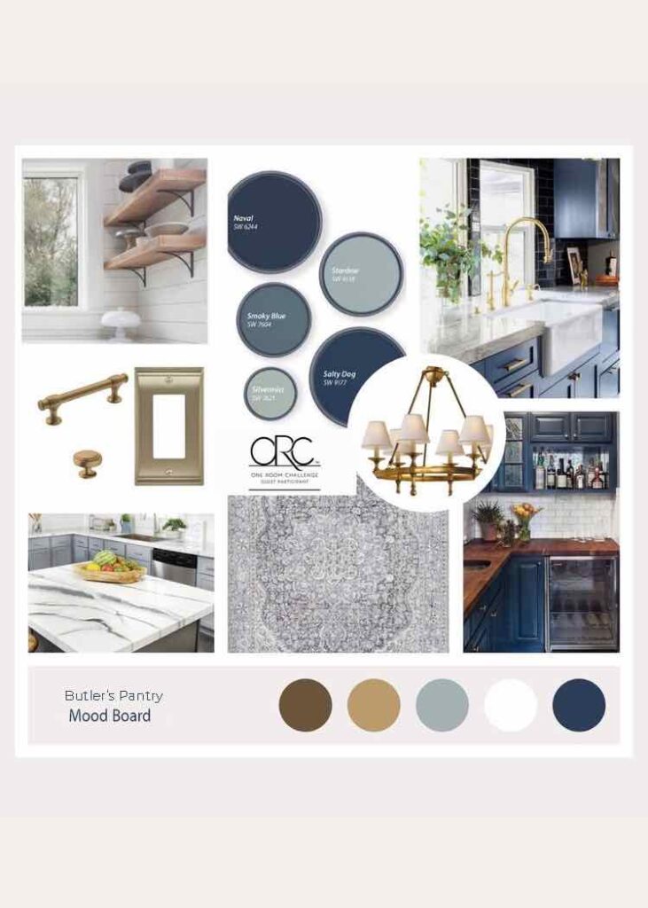 Mood board for a butlers pantry make over 